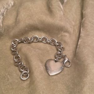 James Avery classic cable charm bracelet with heart